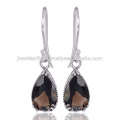 Lovely Smoky Quartz Gemstone 925 Sterling Silver Earring